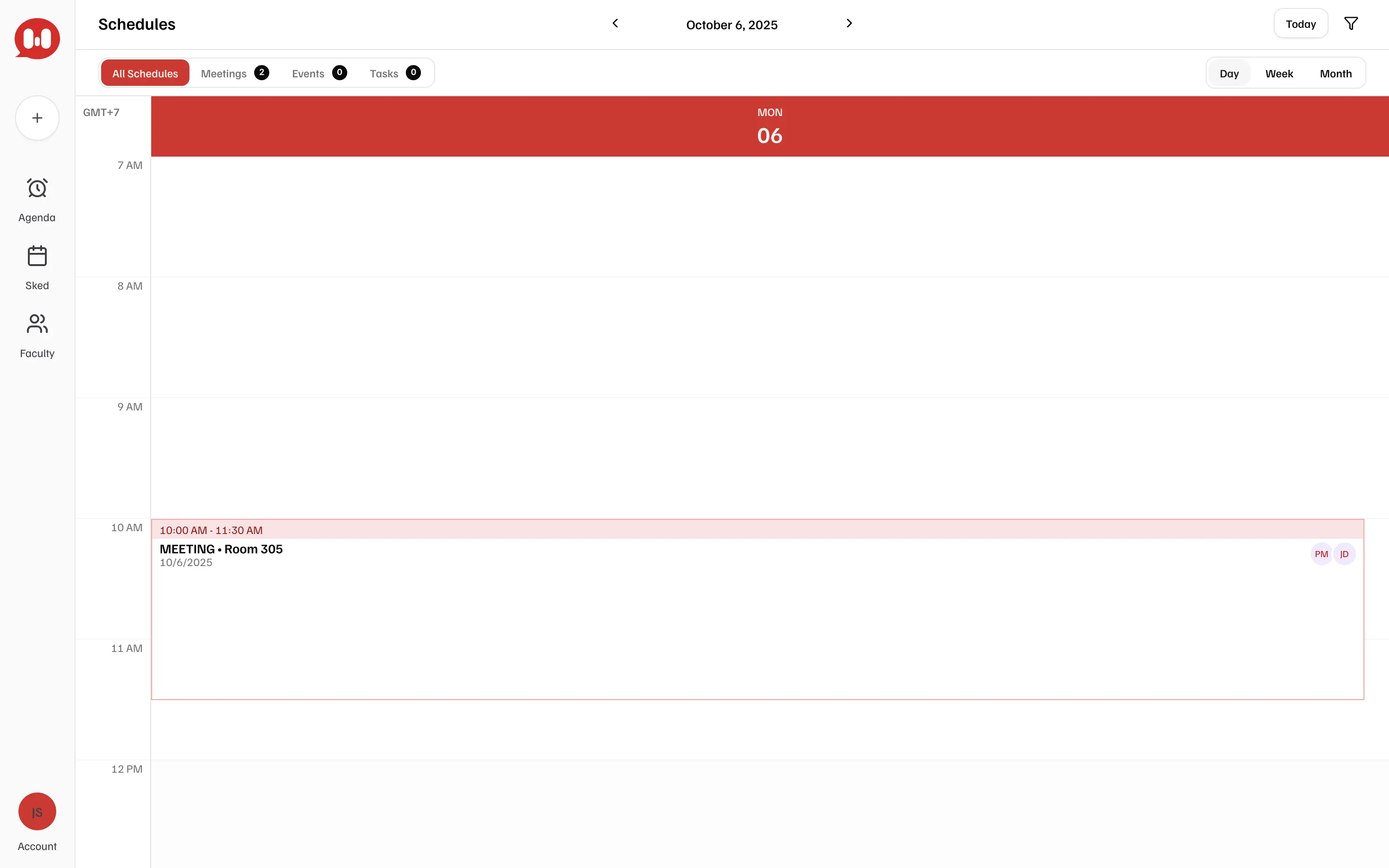 Faculty Meeting AI Scheduler Screenshot 3